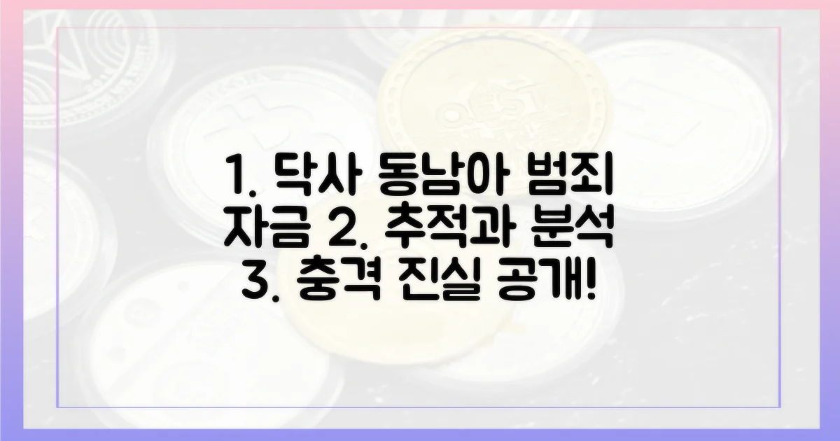 닥사, 동남아 범죄 자금 거래 분석!