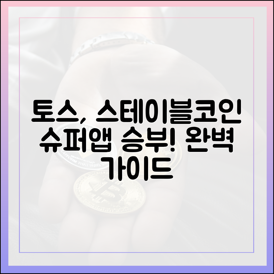 토스, 스테이블코인으로 슈퍼앱 승부 완벽 가이드