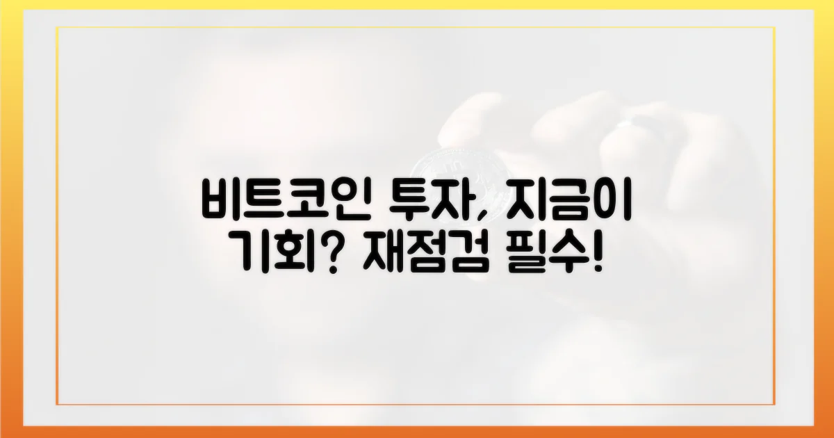 비트코인, 당신의 투자를 재점검하세요.