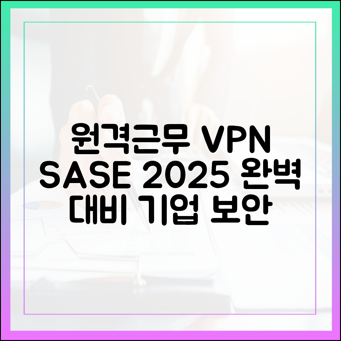 원격 근무 환경 완벽 대비: 기업용 VPN (SASE 포함) 도입 및 관리 가이드 2025