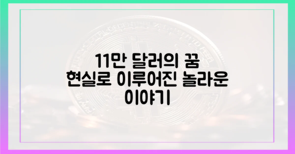 11만 달러, 꿈인가 현실인가