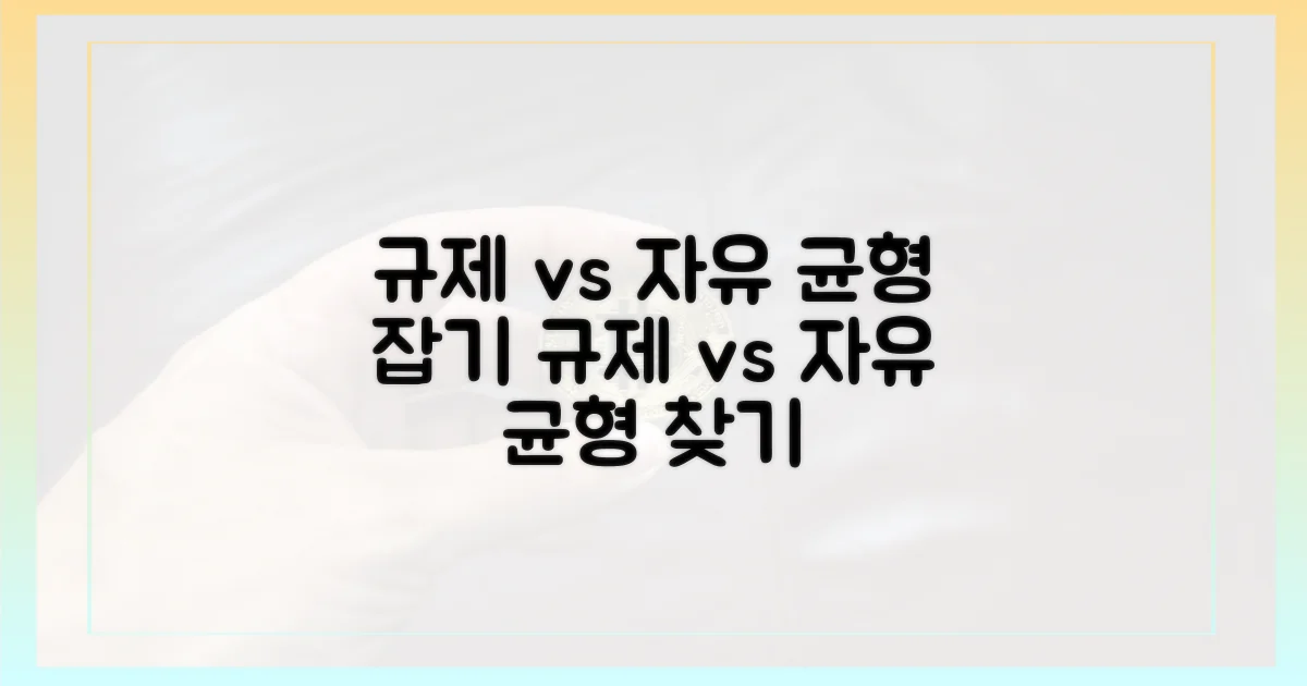 규제 vs 자유, 균형 찾기