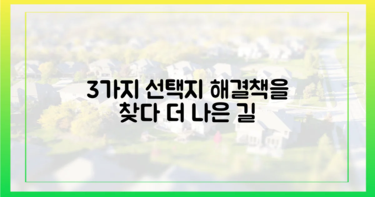 3가지 대안 마련