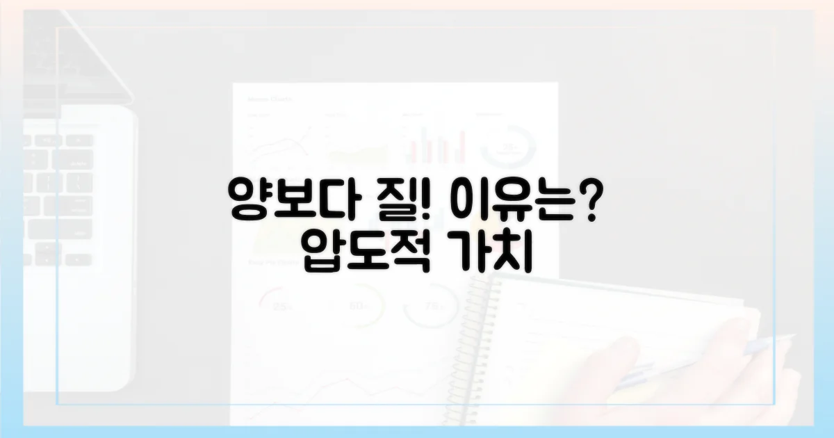 왜 양보다 질이 중요할까?