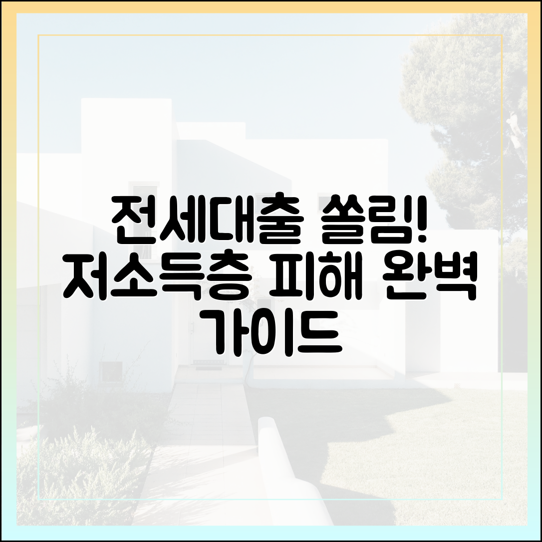 전세대출 쏠림, 저소득층 피해 완벽 가이드