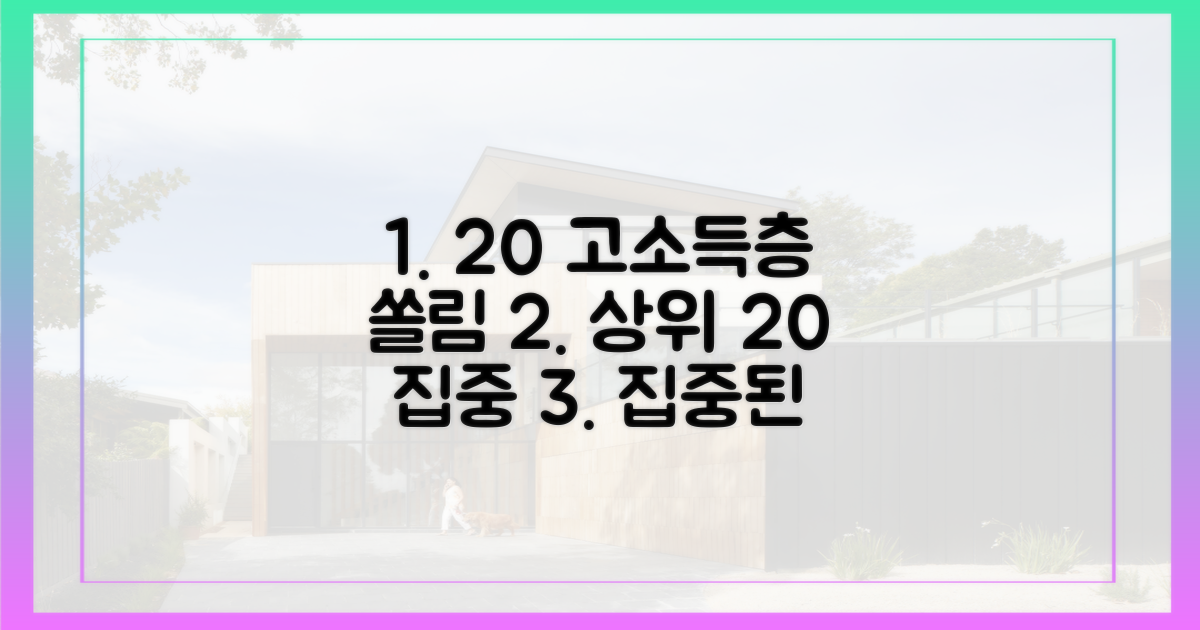 20% 고소득층 쏠림 현황
