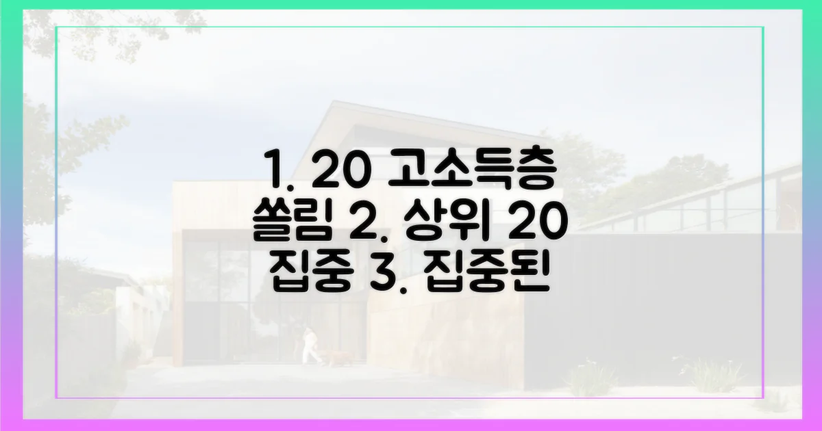 20% 고소득층 쏠림 현황