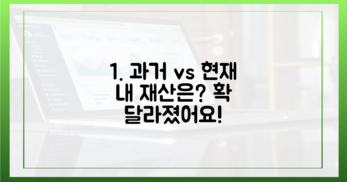 과거와 현재, 재산 현황 비교