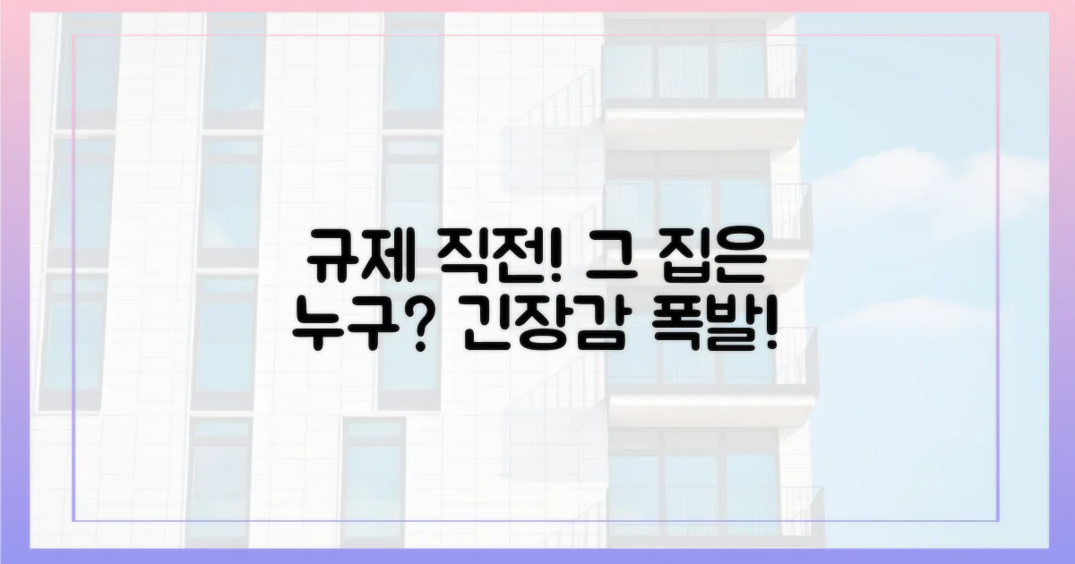 규제 직전, '그 집'은 누구의 것?