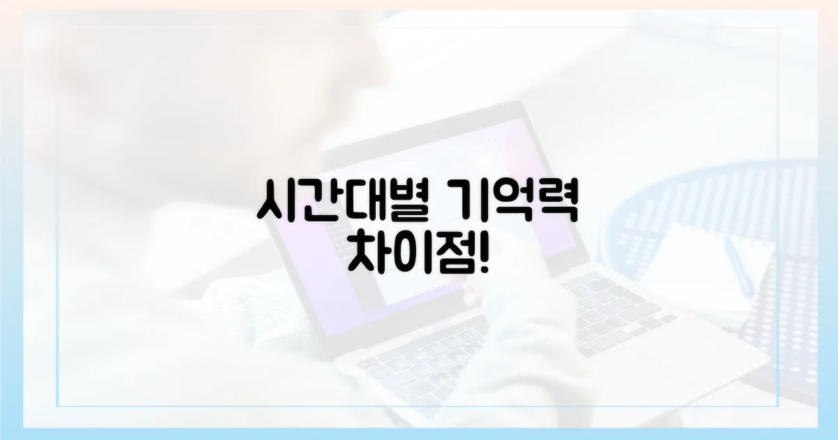 기억력: 시간대에 따른 차이