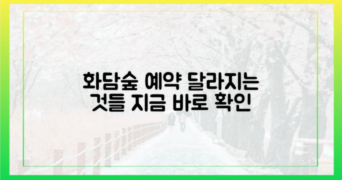 화담숲 예약, 무엇이 달라지나