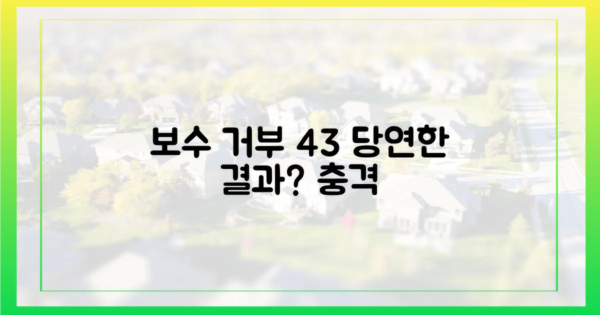 보수 거부 43%, 당연한 결과일까