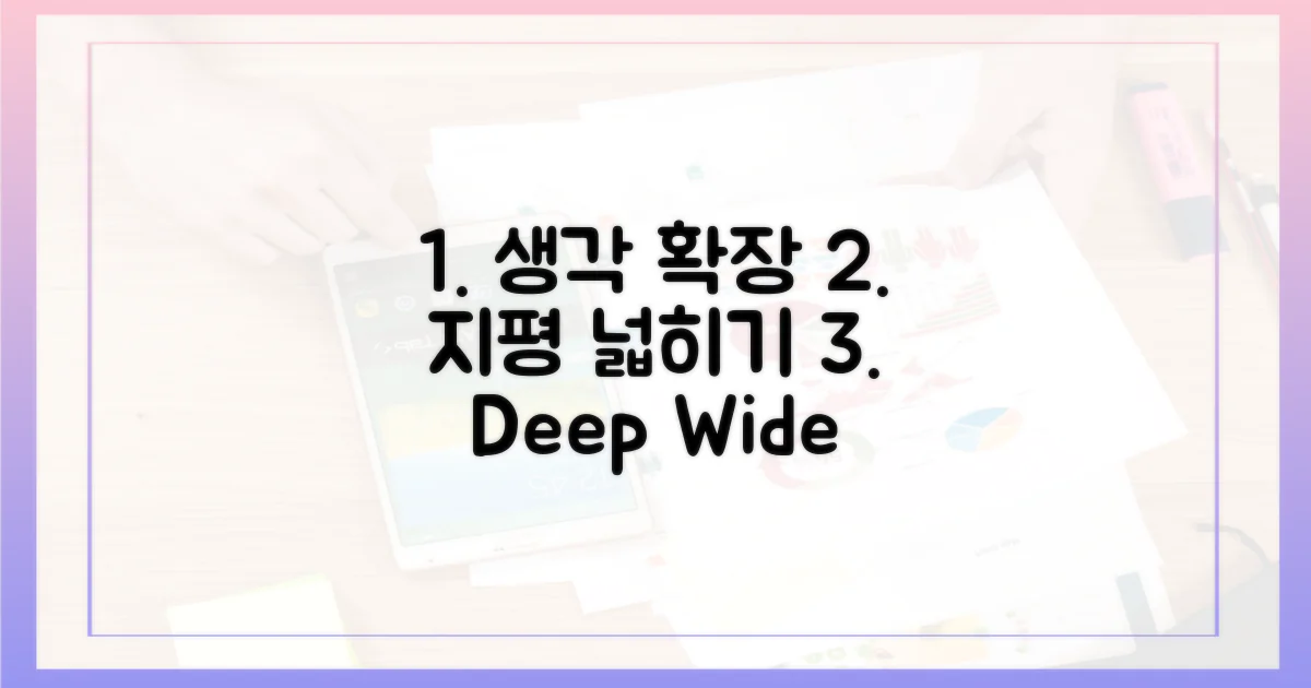 더 깊고 넓게, 생각의 지평 확장