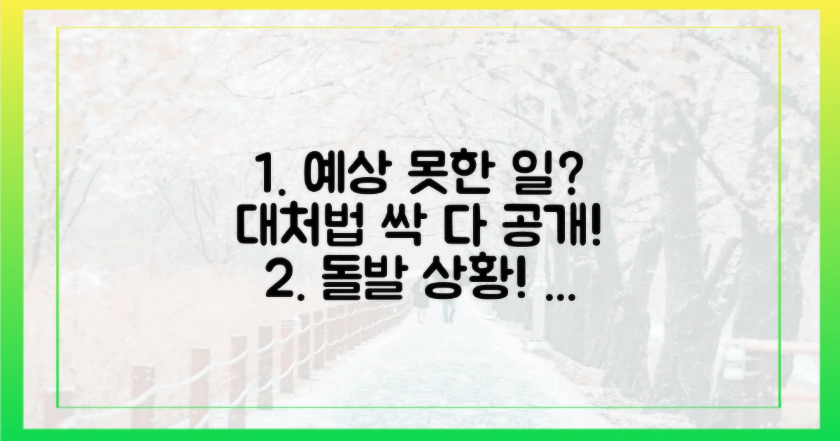 혹시 모를 변수, 대처법 공개