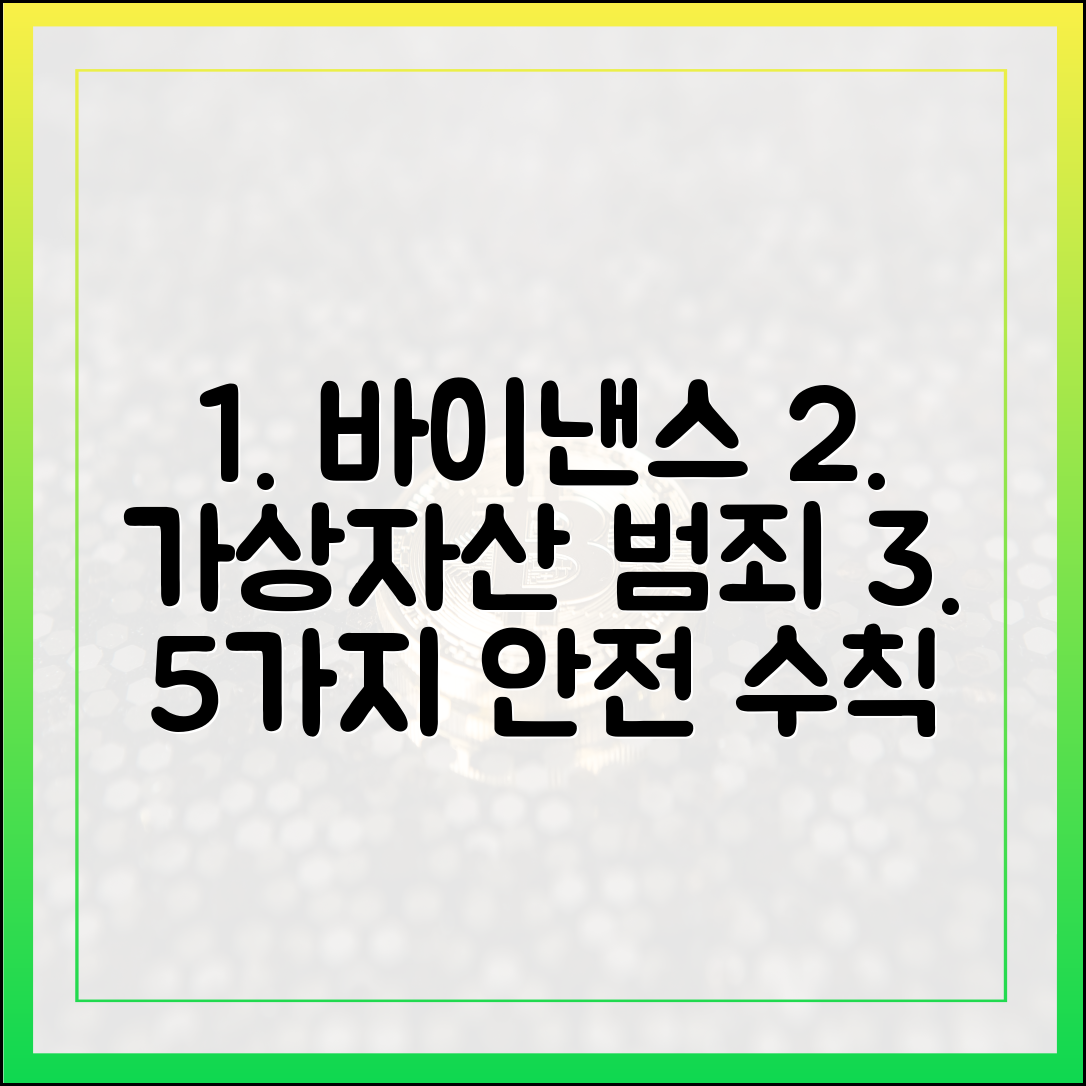 바이낸스: 가상자산 범죄 막는 5가지 안전 지침