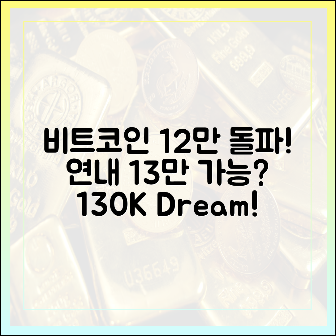 12만달러 돌파 비트코인, 연내 13만달러 찍을까?
