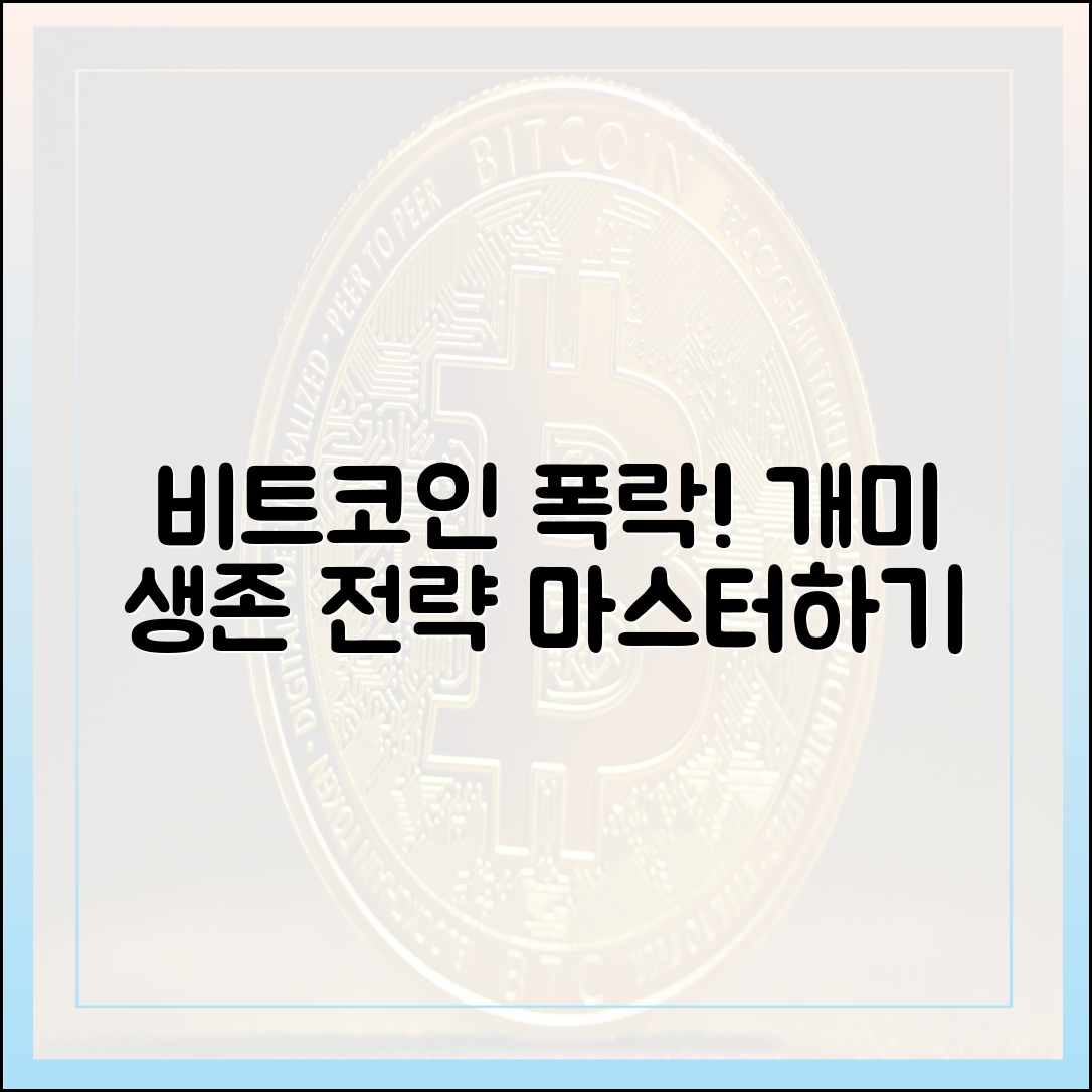 비트코인 '날벼락' 마스터: 개미 투자자 생존 전략