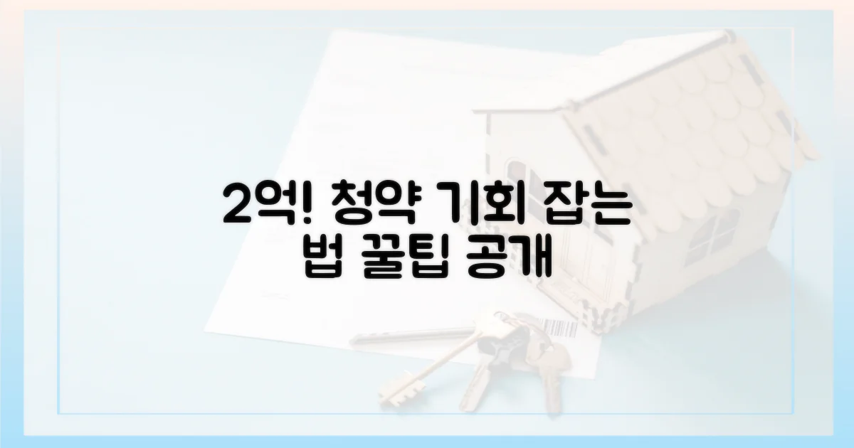 2억, 현명하게 청약 기회 잡는 법