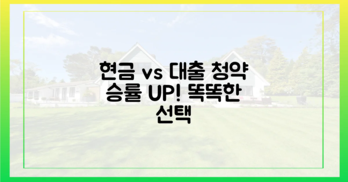 현금 vs 대출, 청약 시장의 현실