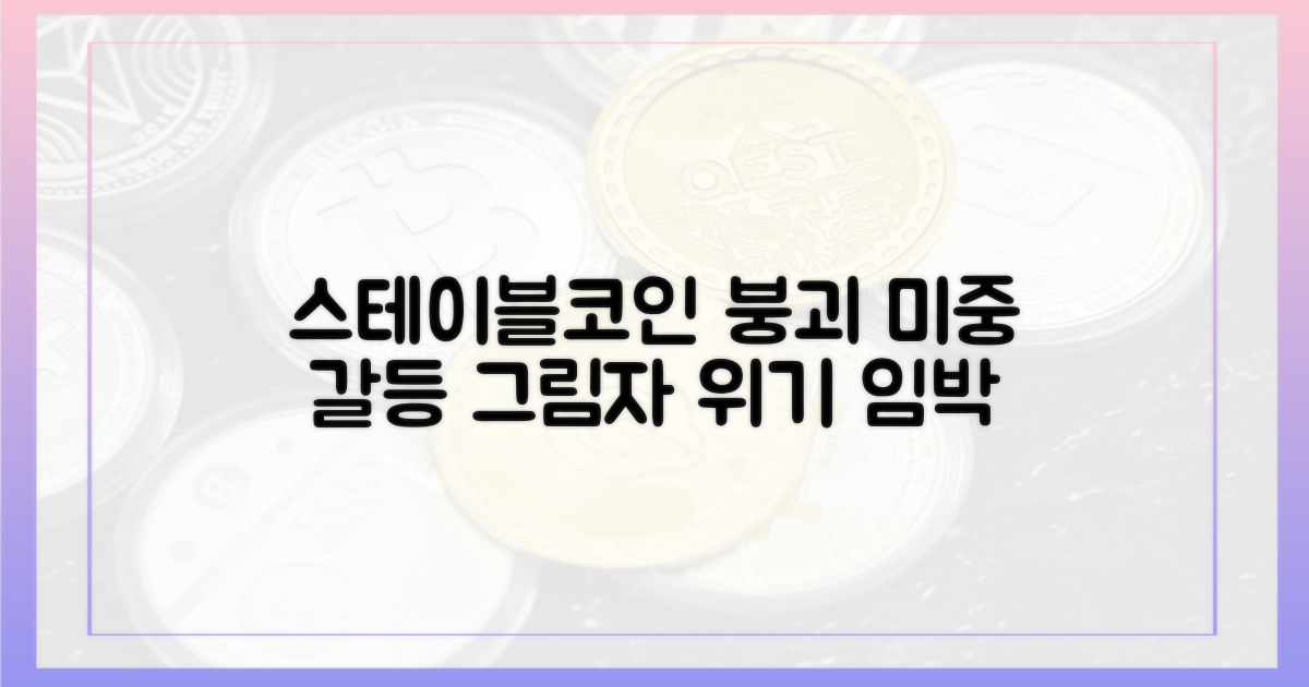 스테이블코인 붕괴, 미중 갈등의 그림자