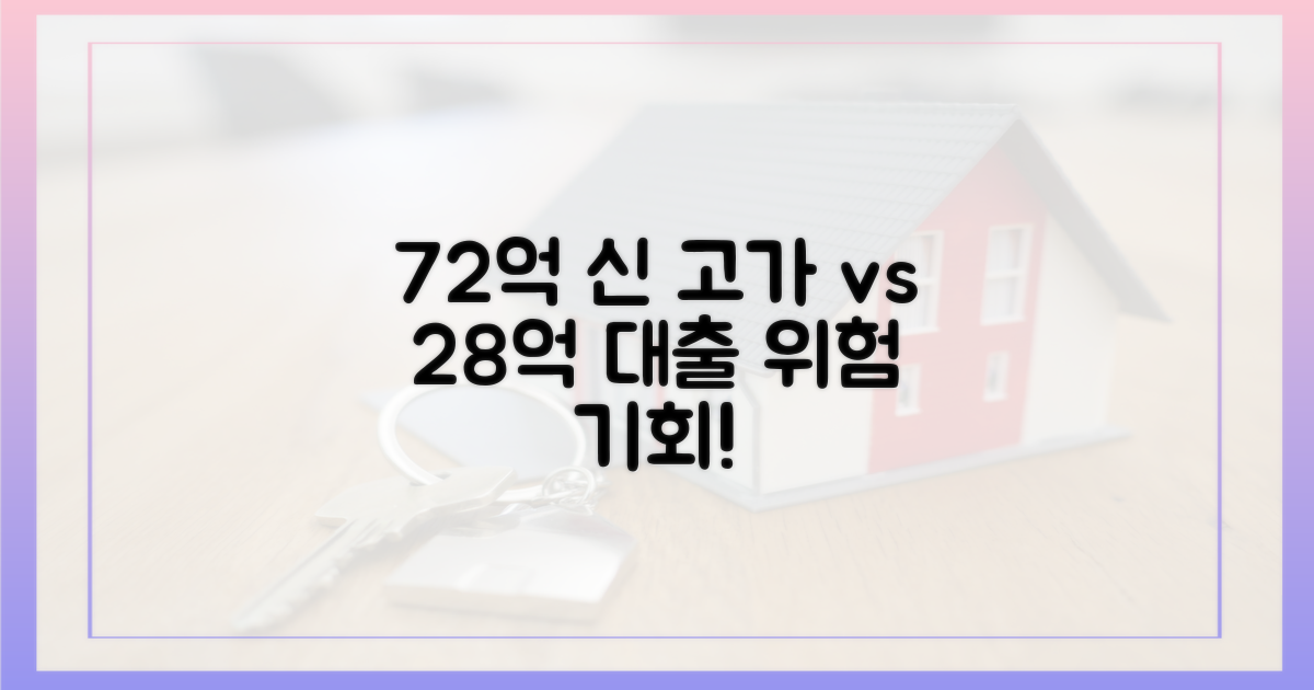 72억 신고가 vs 28억 대출: 위험과 기회