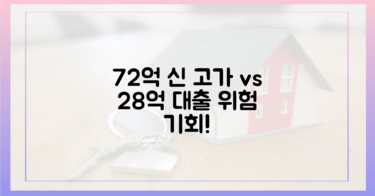 72억 신고가 vs 28억 대출: 위험과 기회