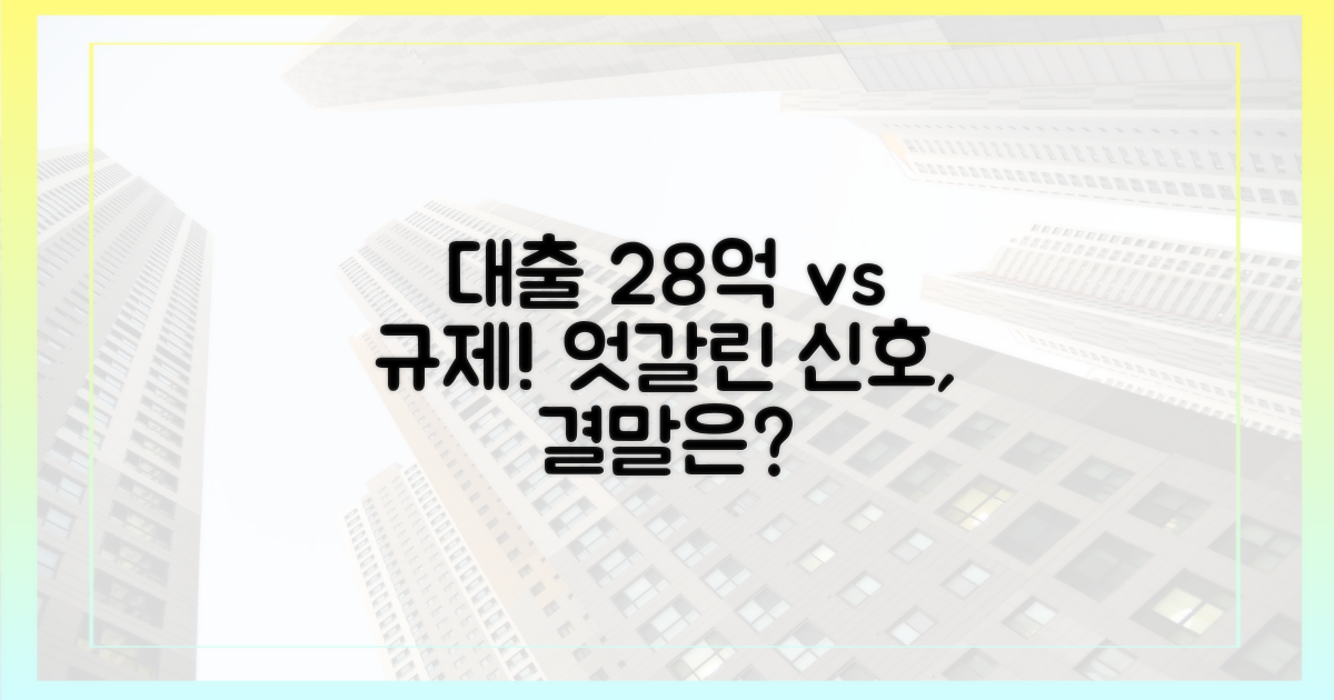 28억 대출 심화 vs 대출 규제: 엇갈린 신호
