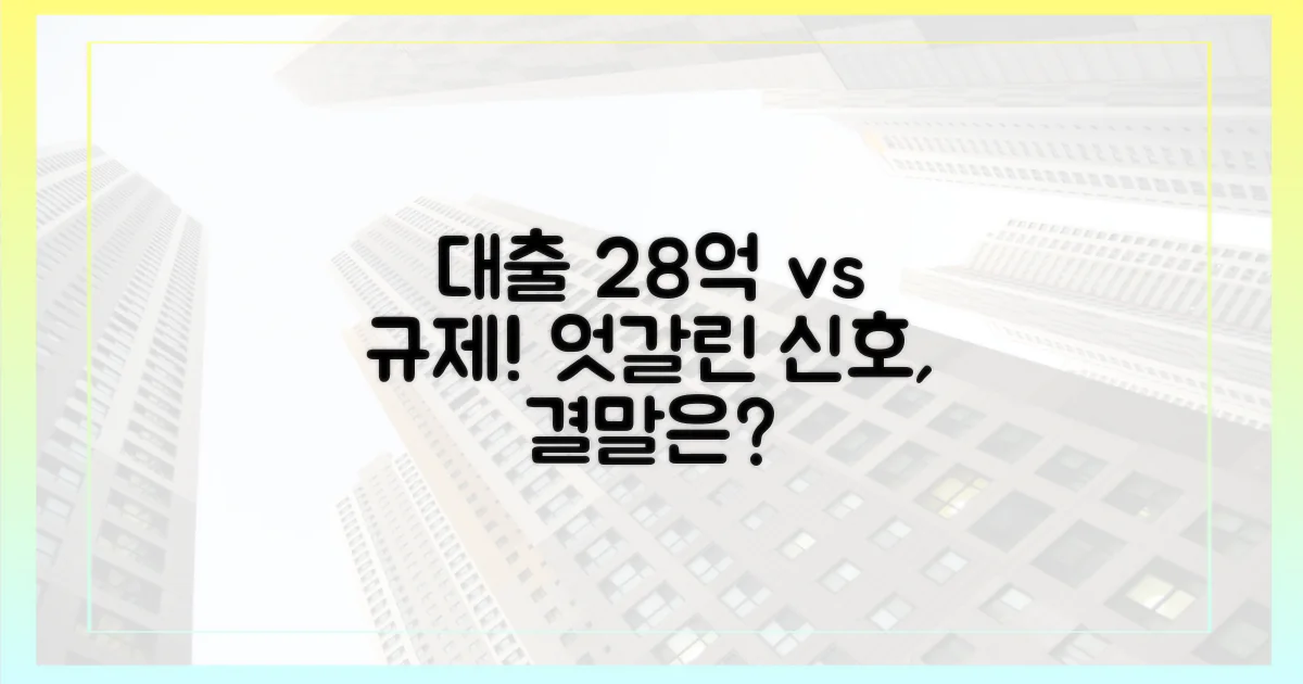 28억 대출 심화 vs 대출 규제: 엇갈린 신호