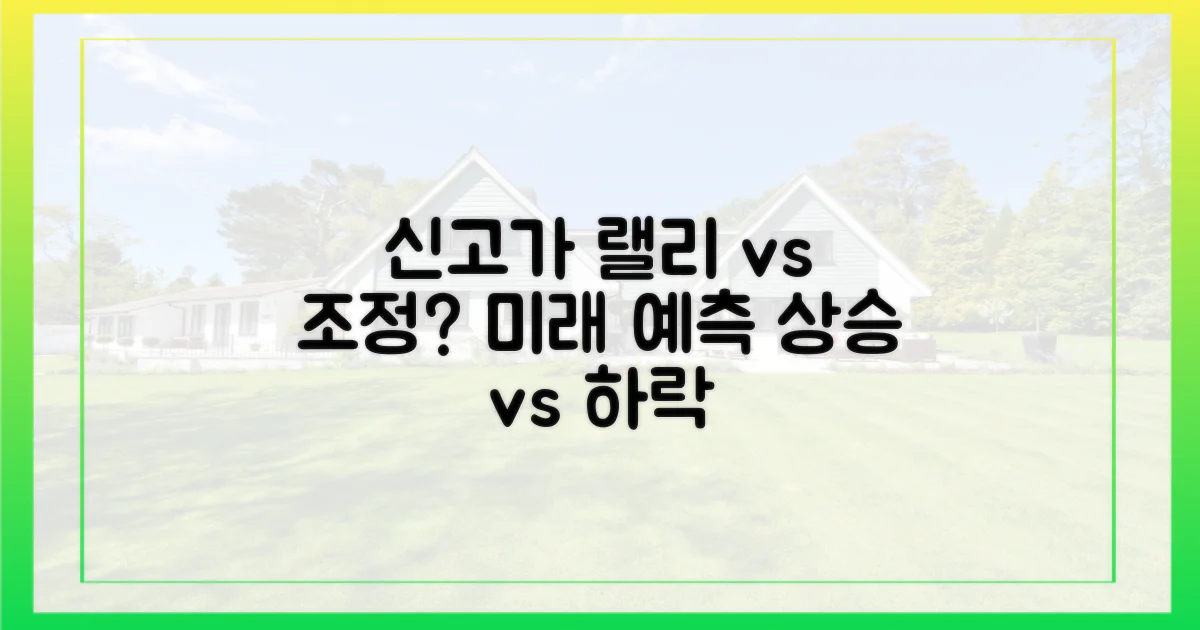 신고가 행진 지속 vs 조정 가능성: 전망 예측