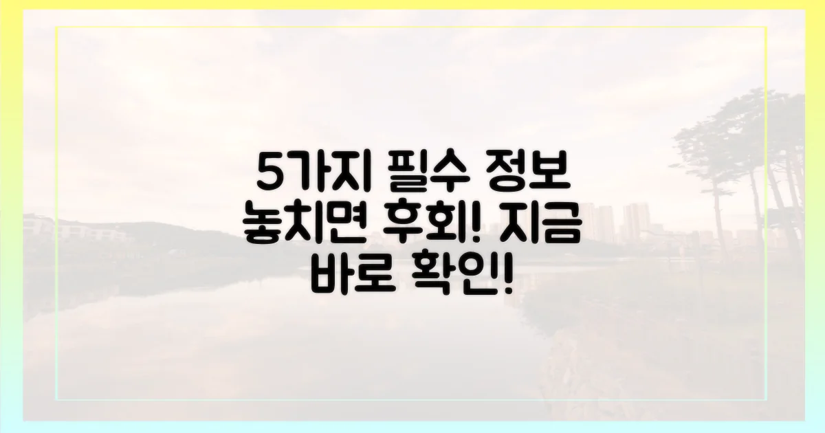 5가지 필수 정보 확인