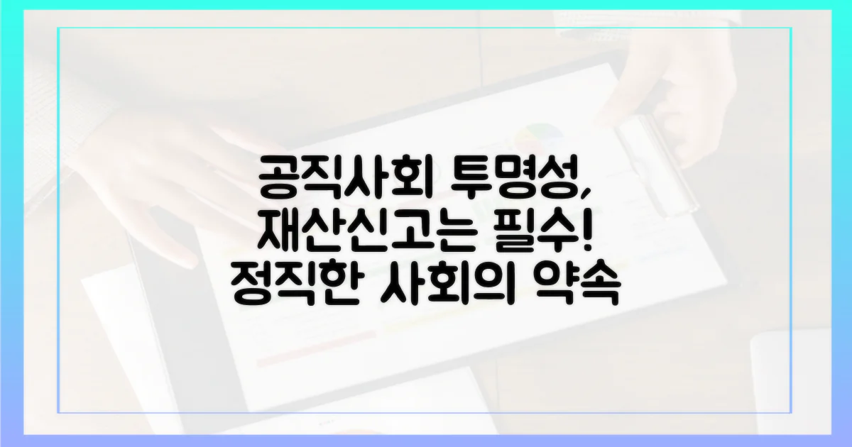 투명한 공직 사회, 재산 신고의 중요성