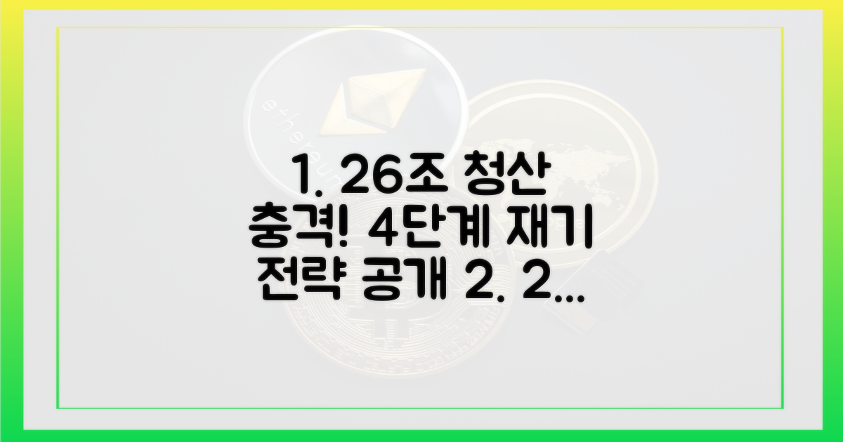26조원 청산, 4단계 재기 전략