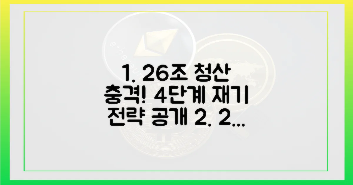 26조원 청산, 4단계 재기 전략
