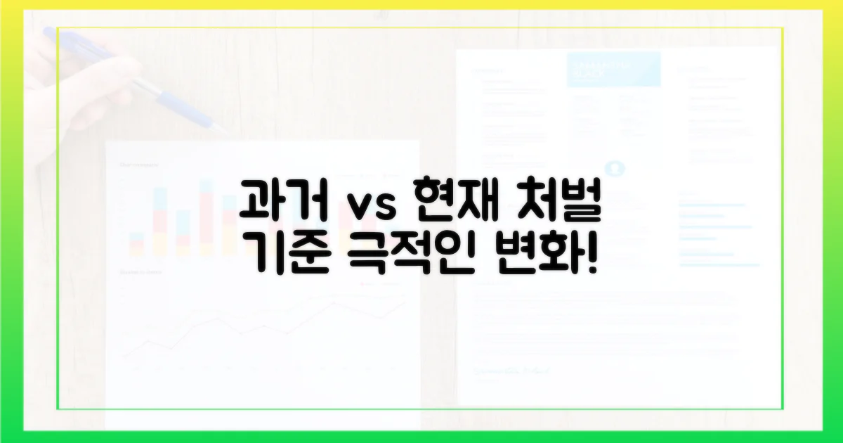 과거와 현재, 달라진 처벌 기준