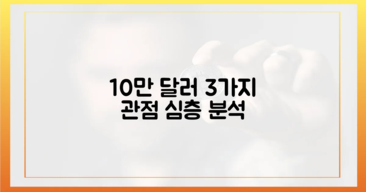 10만 달러, 3가지 관점에서 분석