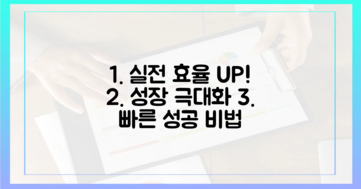 실전 적용, 효율 극대화