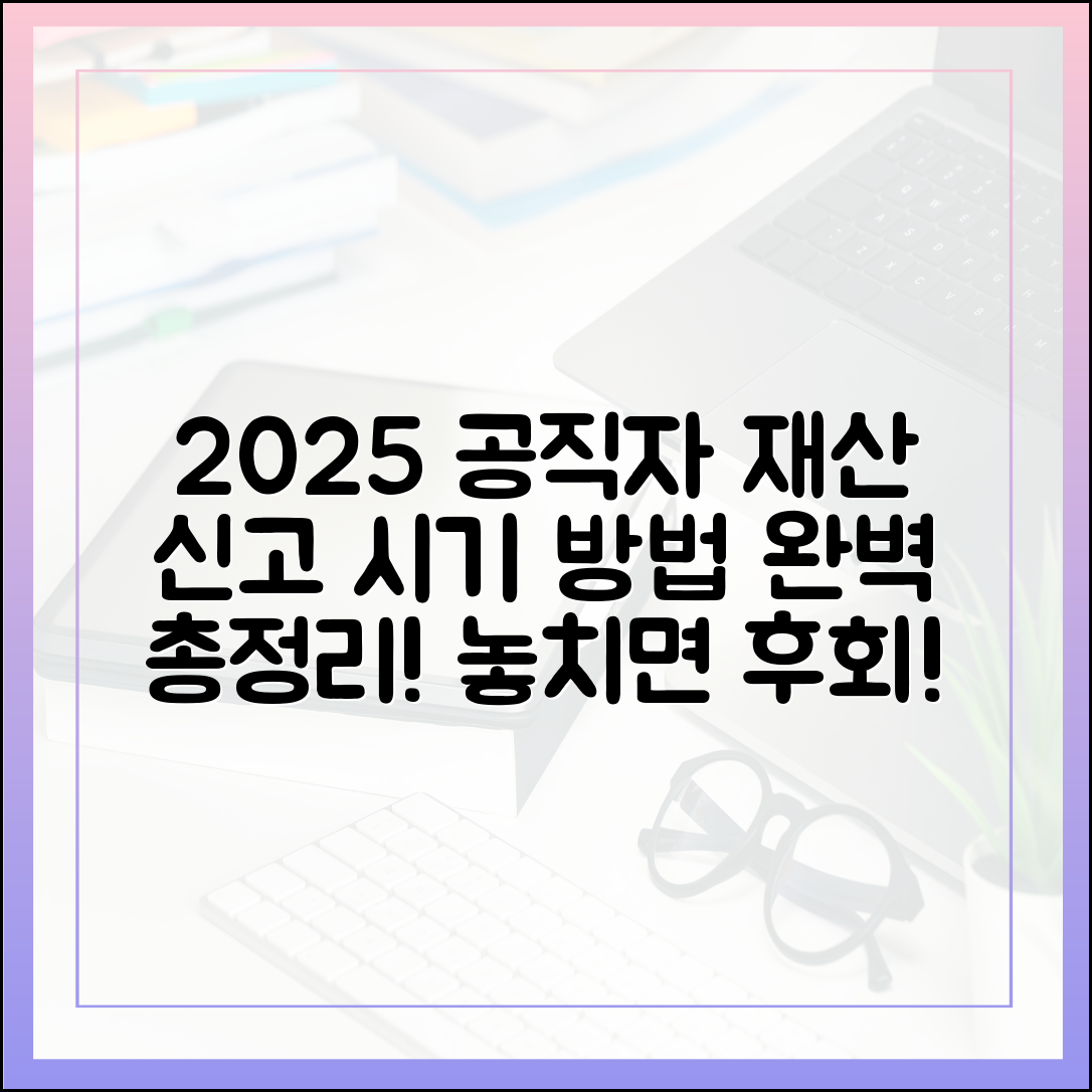 공직자 재산 변동 신고, 2025년 기준 시기와 방법 총정리