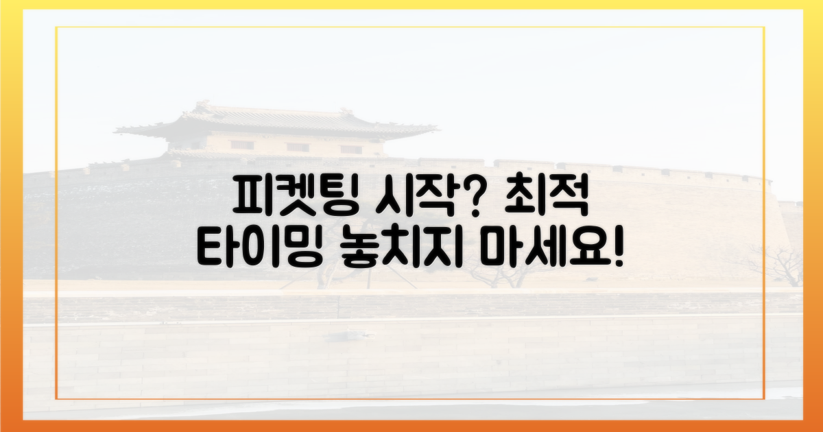 피켓팅, 언제부터 시작할까?