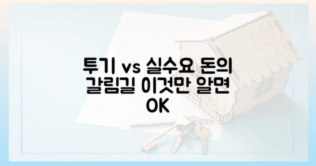 투기 vs 실수요 판단