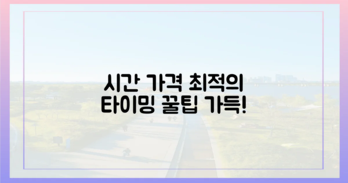 최적 시간 & 알뜰 가격 정보