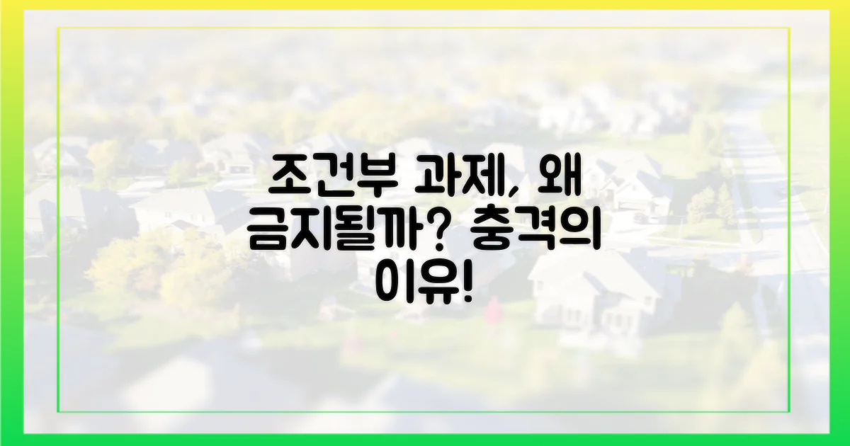 조건부 과제, 왜 금지될까?