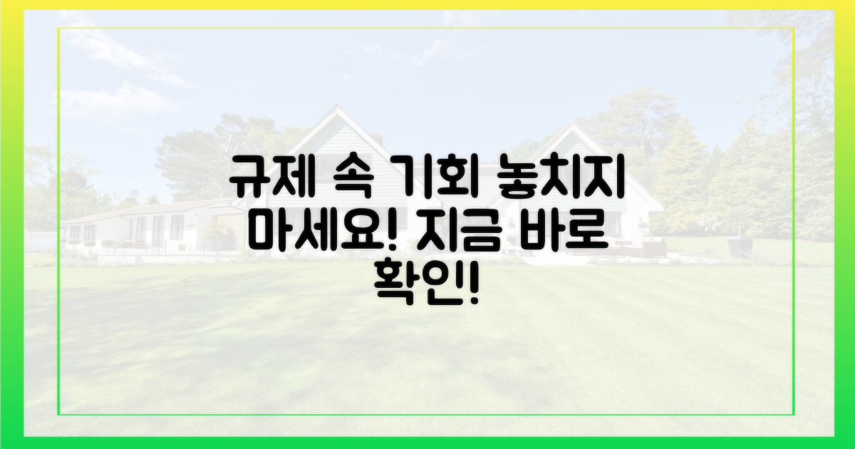 규제 속 기회, 놓치지 마세요!