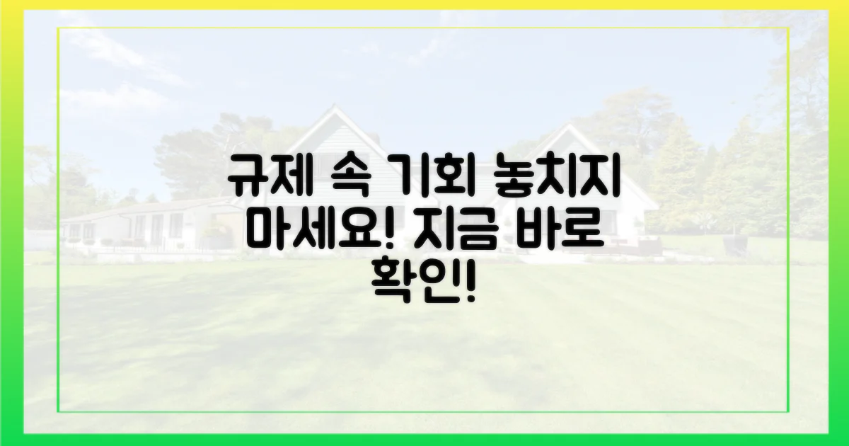 규제 속 기회, 놓치지 마세요!