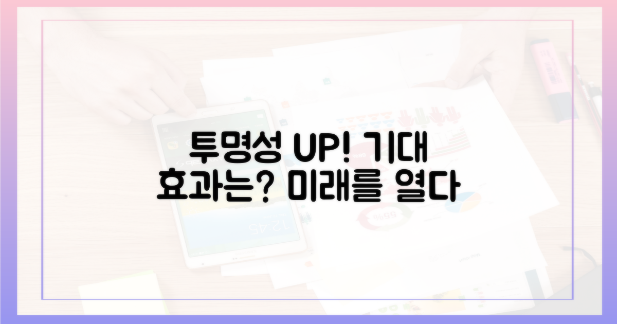 투명성 강화, 기대 효과는?
