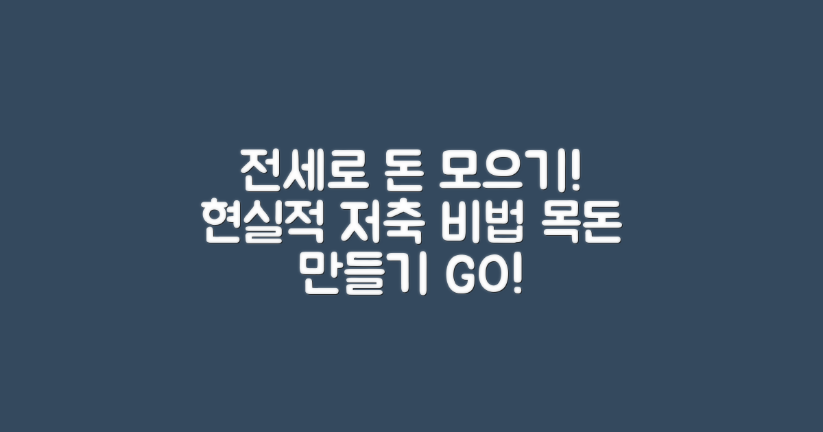 돈 모으는 현실적 방법, 전세