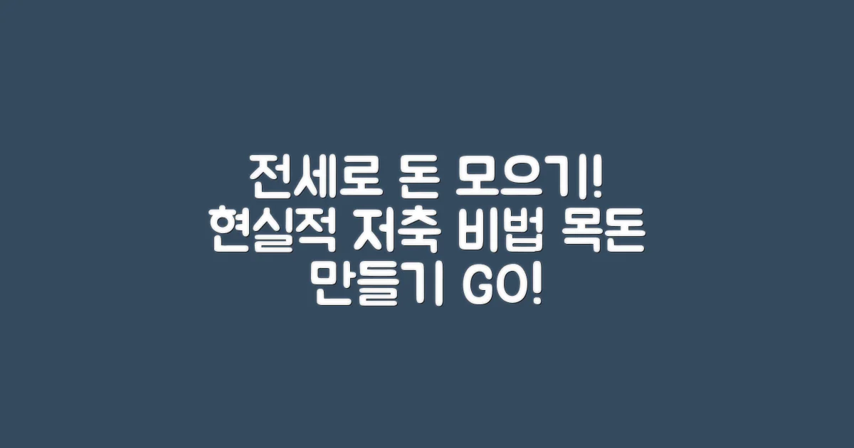 돈 모으는 현실적 방법, 전세