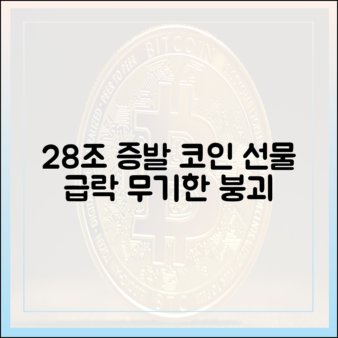 28조 증발: 무기한 코인 선물 급락 주범