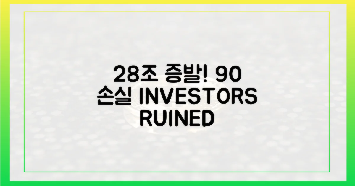 28조 증발, 투자자 90% 손실