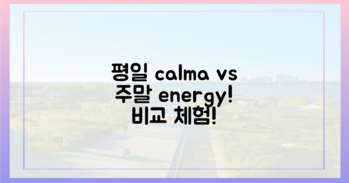 평일 한적함 vs 주말 활기