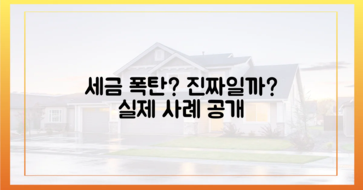 세금 폭탄? 실제 사례는?